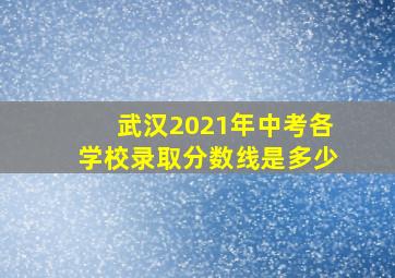 武汉2021年中考各学校录取分数线是多少