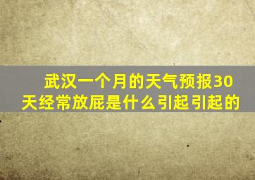 武汉一个月的天气预报30天经常放屁是什么引起引起的