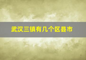 武汉三镇有几个区县市