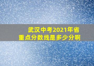 武汉中考2021年省重点分数线是多少分啊