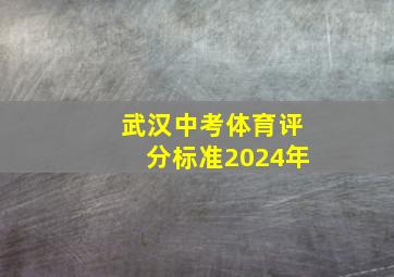 武汉中考体育评分标准2024年