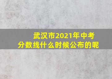 武汉市2021年中考分数线什么时候公布的呢