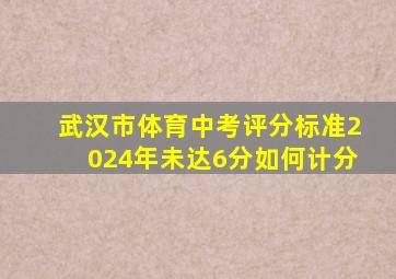 武汉市体育中考评分标准2024年未达6分如何计分