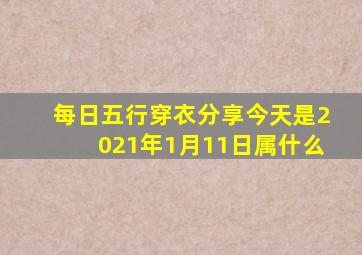 每日五行穿衣分享今天是2021年1月11日属什么