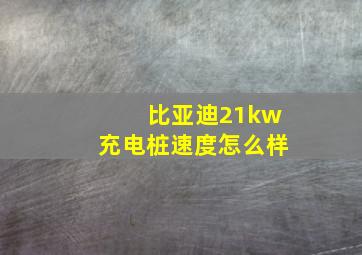 比亚迪21kw充电桩速度怎么样