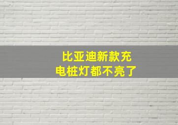 比亚迪新款充电桩灯都不亮了