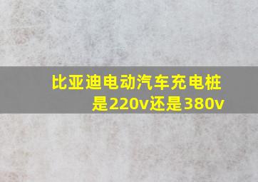 比亚迪电动汽车充电桩是220v还是380v