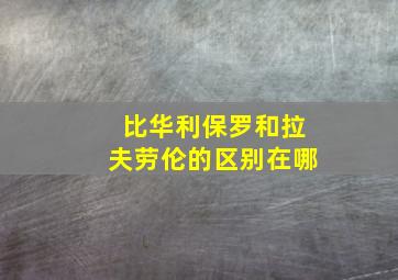 比华利保罗和拉夫劳伦的区别在哪