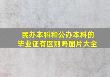 民办本科和公办本科的毕业证有区别吗图片大全