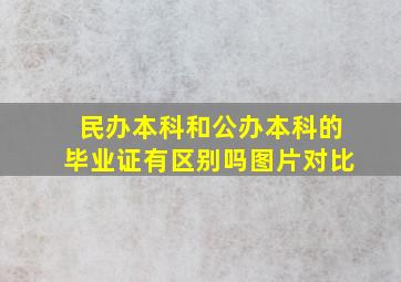 民办本科和公办本科的毕业证有区别吗图片对比