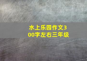 水上乐园作文300字左右三年级