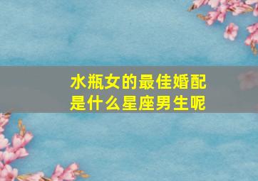 水瓶女的最佳婚配是什么星座男生呢