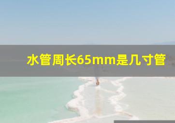 水管周长65mm是几寸管