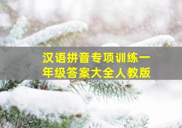 汉语拼音专项训练一年级答案大全人教版