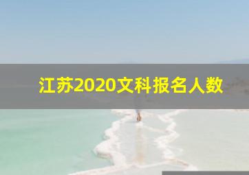 江苏2020文科报名人数