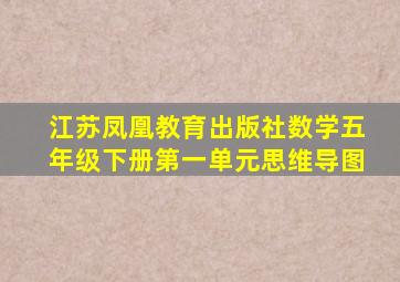 江苏凤凰教育出版社数学五年级下册第一单元思维导图