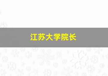 江苏大学院长