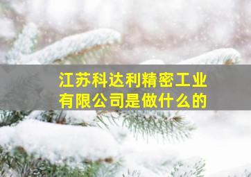 江苏科达利精密工业有限公司是做什么的