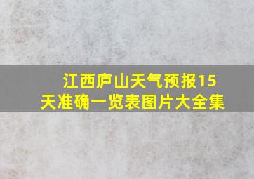 江西庐山天气预报15天准确一览表图片大全集