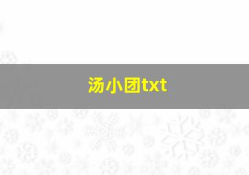 汤小团txt