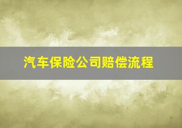 汽车保险公司赔偿流程