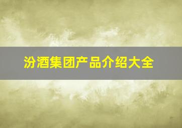 汾酒集团产品介绍大全