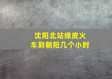 沈阳北站绿皮火车到朝阳几个小时