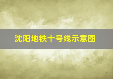 沈阳地铁十号线示意图