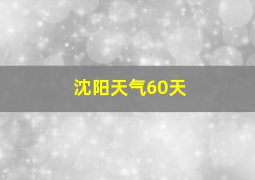 沈阳天气60天