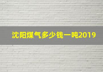 沈阳煤气多少钱一吨2019