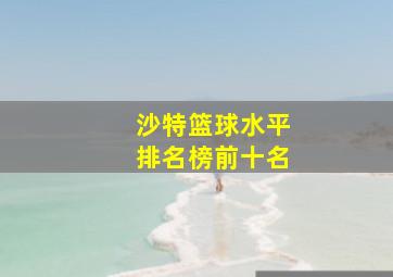 沙特篮球水平排名榜前十名