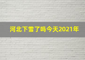 河北下雪了吗今天2021年