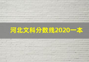 河北文科分数线2020一本