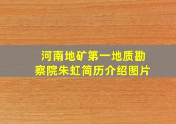 河南地矿第一地质勘察院朱虹简历介绍图片