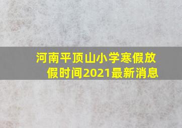 河南平顶山小学寒假放假时间2021最新消息