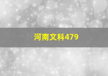 河南文科479