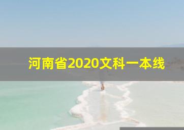 河南省2020文科一本线