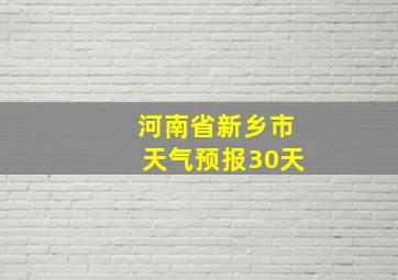 河南省新乡市天气预报30天