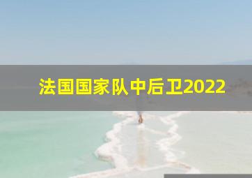 法国国家队中后卫2022