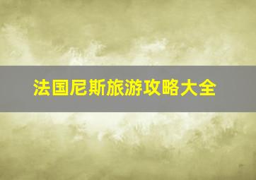 法国尼斯旅游攻略大全