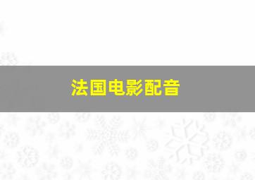 法国电影配音