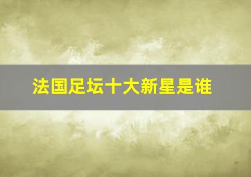 法国足坛十大新星是谁