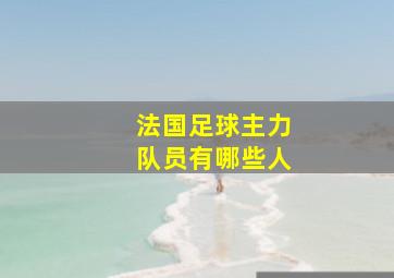 法国足球主力队员有哪些人