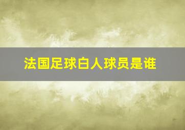 法国足球白人球员是谁