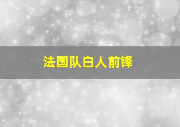 法国队白人前锋