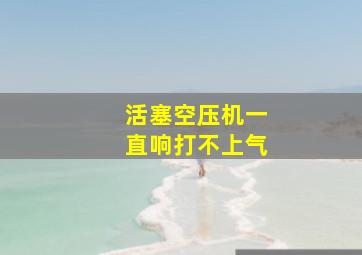 活塞空压机一直响打不上气