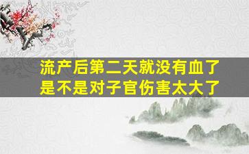 流产后第二天就没有血了是不是对子官伤害太大了