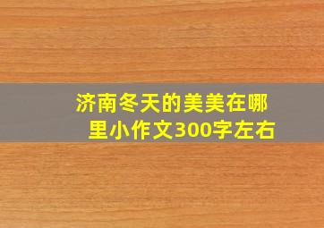 济南冬天的美美在哪里小作文300字左右