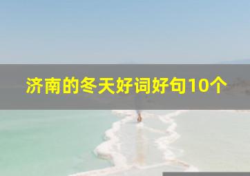 济南的冬天好词好句10个