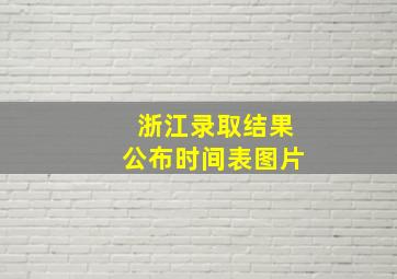 浙江录取结果公布时间表图片